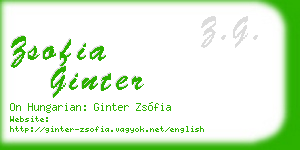 zsofia ginter business card